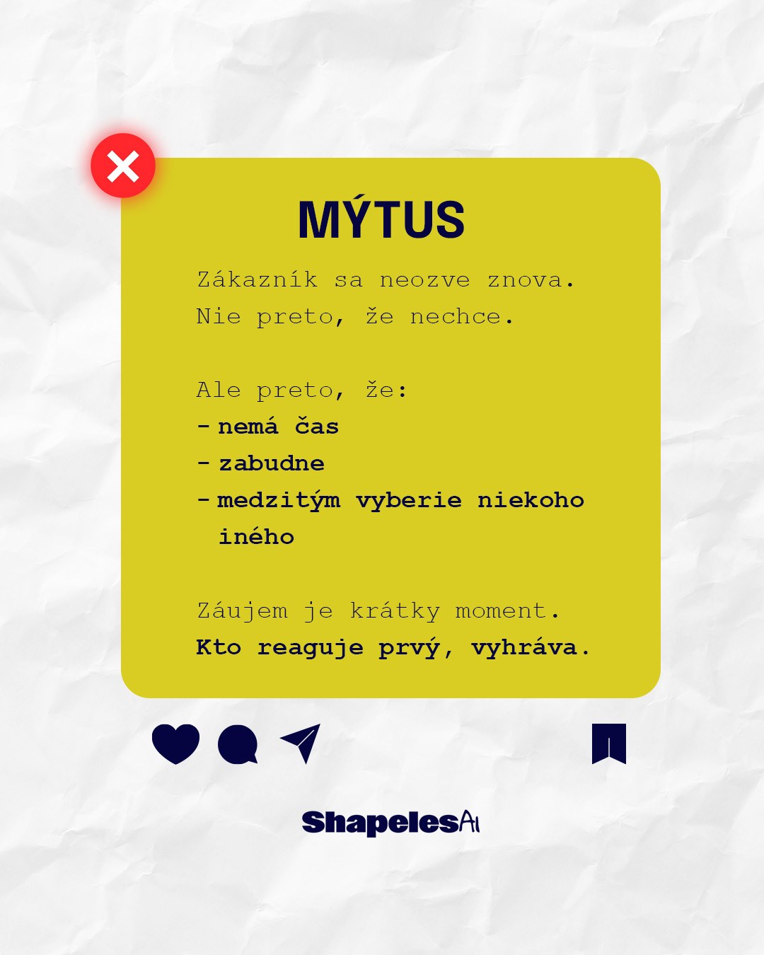 Mýtus alebo realita, odpoveď